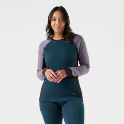 Smartwool Women's Classic Thermal Merino Base Layer Colorblock Crew