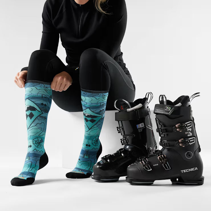 Smartwool Women's Ski Topo Treasures Print Over The Calf Socks - Image 2