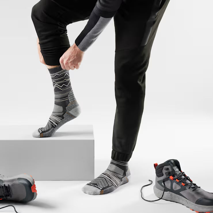 Smartwool Hike Mountain Range Pattern Crew Socks - Image 2