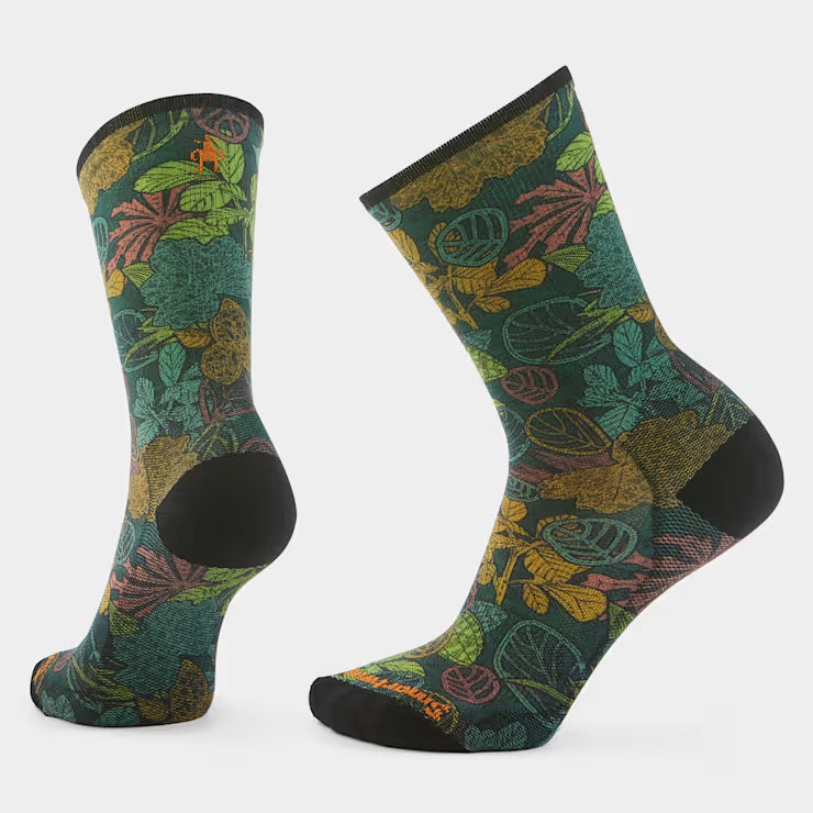 Smartwool Bike Aloha Forest Print Crew Socks