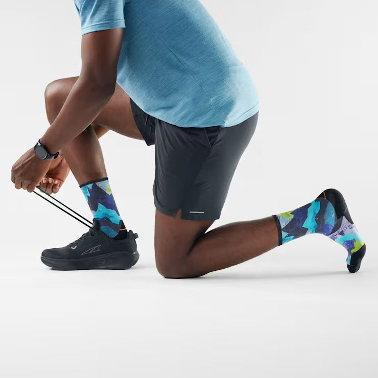 Smartwool Trail Run Summit Sector Print Crew Socks - Image 2