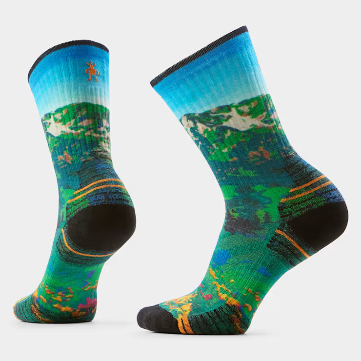 Smartwool Women??s Hike Mountain Lake Print Crew Socks