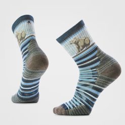 Smartwool Hike Bear Stripe Mid Crew Socks