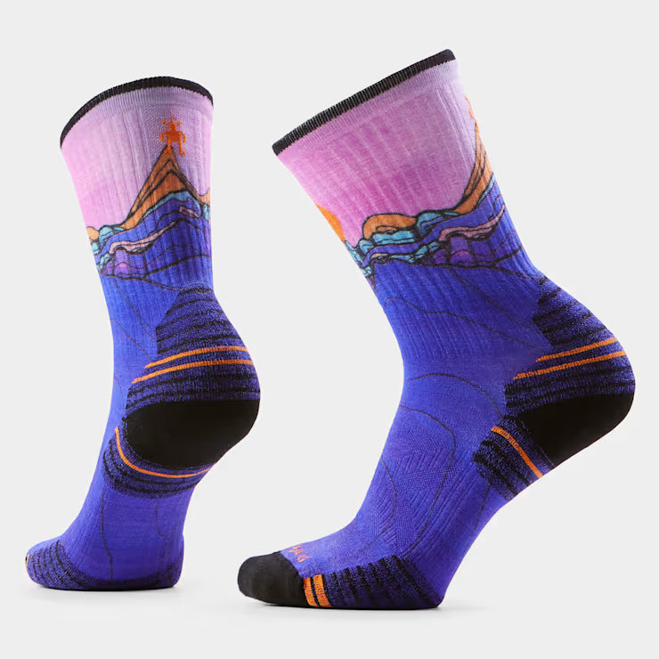 Smartwool Women??s Hike Mountain Sunrise Print Crew Socks