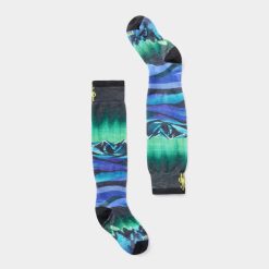Smartwool Junior Ski Aurora Flash Print Over The Calf Socks