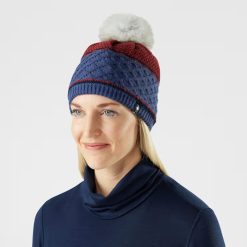 Smartwool Cable Knit Colorblock Pom Beanie