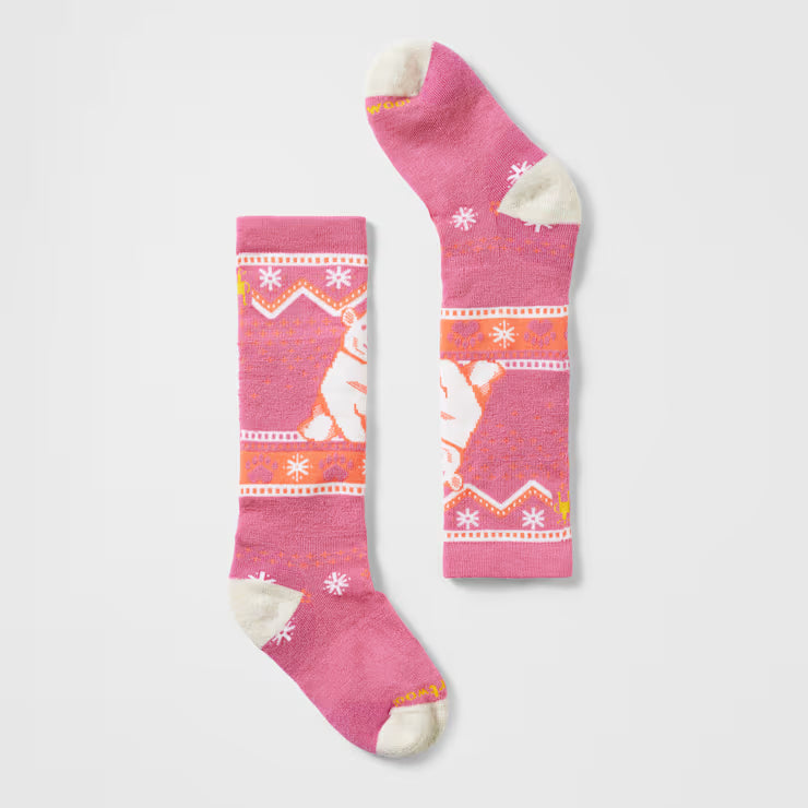 Smartwool Kids' Wintersport Polar Bear Pattern Over The Calf Socks